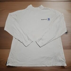 Volkswagen Credit Employee Tshirt Men's XL White Logo Embroidered Rare Pima Cott